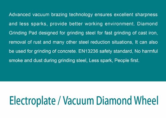 100mm à 180mm nettoient à l'aspirateur le disque soudé de Diamond Blade Cup Wheel Grinding