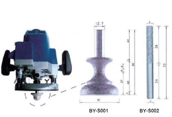 Broyage par voie humide Diamond Blade Milling Cutter soudé par vide R12 12.7MM